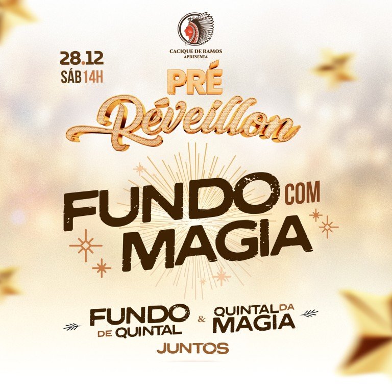 QUINTAL-E-FNDO-Cacique Fundo de Quintal e Quintal da Magia encerram 2024 com pré-réveillon no Cacique de Ramos